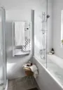 Blyss Kita 1500W Flat Electric White Towel warmer (H)1030mm (W)560mm