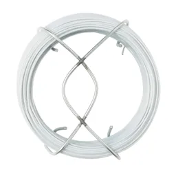 Diall White PVC & steel Wire, (L)50m (Dia)0.8mm