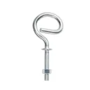 Diall White Zinc-plated Steel Single Hook (H)68mm (W)110mm (Max)390kg