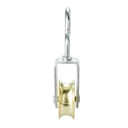 Diall Zinc-plated Yellow & zinc-plated Single wheel Pulley, (Dia)30mm