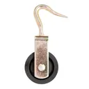 Diall Zinc-plated Black Single wheel Pulley, (Dia)50mm