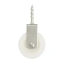 Diall Zinc-plated White Single wheel Pulley, (Dia)50mm