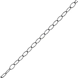 Diall Decorative Black Steel Signalling Chain, (L)1.5 (Dia)2.8mm