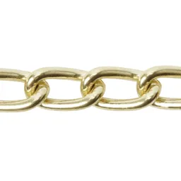 Diall Brass-plated Steel Twist Signalling Chain, (L)2.5 (Dia)2mm
