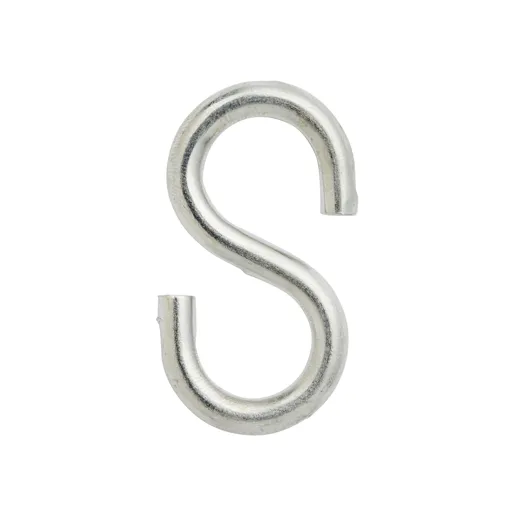 Diall Zinc-plated Steel S-hook, Pack of 4