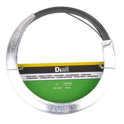 Diall Black Steel Piano wire, (L)34m (Dia)0.2mm