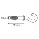 Diall Steel L-hook Hollow wall anchor M5 (L)52mm, Pack of 4