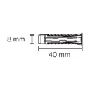 Diall Universal Nylon Wall plug (L)40mm (Dia)8mm, Pack of 150