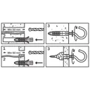 Diall Universal Nylon & steel Wall plug (L)40mm (Dia)8mm, Pack of 2