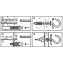 Diall Universal Nylon & steel Wall plug (L)50mm (Dia)10mm, Pack of 2