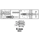 Diall Universal Nylon & steel Wall plug (L)25mm (Dia)5mm, Pack of 50