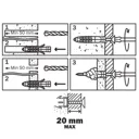 Diall Universal Nylon & steel Wall plug (L)40mm (Dia)8mm, Pack of 30