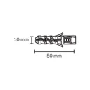 Diall Nylon Wall plug (L)50mm (Dia)10mm, Pack of 10