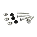 Diall Steel Mirror screw (Dia)3.5mm, Pack of 4