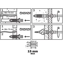 Diall Nylon & steel Wall plug (L)65mm (Dia)8mm, Pack of 6