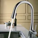 Cooke & Lewis Sissu Chrome effect Kitchen Side lever Tap
