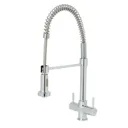 Cooke & Lewis Ithaca Chrome effect Kitchen Twin lever Tap