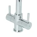 Cooke & Lewis Ithaca Chrome effect Kitchen Twin lever Tap