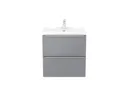 GoodHome Imandra Gloss Grey Vanity & basin Cabinet (W)600mm (H)600mm