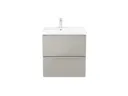 GoodHome Imandra Gloss Taupe Vanity & basin Cabinet (W)600mm (H)600mm