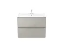GoodHome Imandra Gloss Taupe Vanity & basin Cabinet (W)800mm (H)600mm