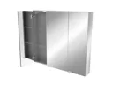 GoodHome Imandra Gloss Silver Wall-mounted Mirrored Bathroom Cabinet (W)1000mm (H)900mm