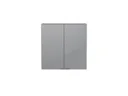 GoodHome Imandra Gloss Grey Wall Cabinet (W)600mm (H)600mm