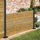 Blooma Neva Aluminium Slotted Fence post (H)0.95m (W)70mm, Set