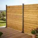 Blooma Neva Aluminium Slotted Fence post (H)1.39m (W)70mm, Set