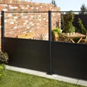 GoodHome Neva Transparent 1/2 Fence panel (W)1.79m (H)0.88m