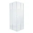 Cooke & Lewis Onega Square Frosted effect Shower Shower enclosure with Corner entry double sliding door (W)760mm (D)760mm