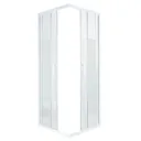 Cooke & Lewis Onega Square Frosted effect Shower Shower enclosure with Corner entry double sliding door (W)760mm (D)760mm