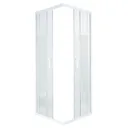 Cooke & Lewis Onega Square Frosted effect Shower Shower enclosure with Corner entry double sliding door (W)800mm (D)800mm