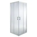 Cooke & Lewis Onega Square Clear Shower Shower enclosure with Corner entry double sliding door (W)760mm (D)760mm