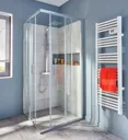 Cooke & Lewis Onega Square Clear Shower Shower enclosure with Corner entry double sliding door (W)900mm (D)900mm