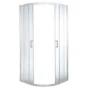Cooke & Lewis Onega Quadrant Clear Shower Shower enclosure with Corner entry double sliding door (W)900mm (D)900mm
