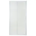 Cooke & Lewis Onega Frosted effect 2 panel Framed Sliding Shower Door (W)1000mm