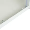Cooke & Lewis Onega Frosted effect 2 panel Framed Sliding Shower Door (W)1000mm