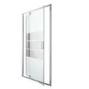 GoodHome Beloya Mirror Framed Pivot Shower Door (W)1200mm