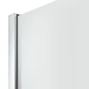 GoodHome Beloya Gloss Transparent Chrome effect Clear Walk-in Shower panel (H)1950mm (W)775mm (T)8mm
