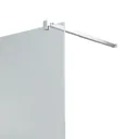 GoodHome Beloya Gloss Transparent Chrome effect Clear Walk-in Shower panel (H)1950mm (W)775mm (T)8mm