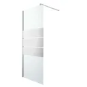 GoodHome Beloya Mirror glass Mirror Walk-in Shower Panel (H)1950mm (W)900mm