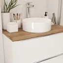 GoodHome Scalea Round Counter-mounted Counter top Basin