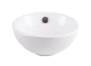 GoodHome Blanca Round Counter-mounted Counter top Basin