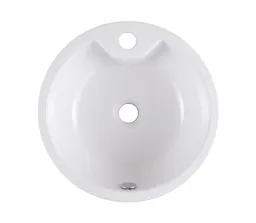 GoodHome Fenella Round Counter-mounted Counter top Basin