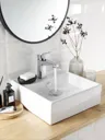 GoodHome Hendra Square Counter-mounted Counter top Basin (W)38cm