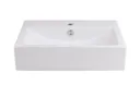 GoodHome Albena Rectangular Counter-mounted Counter top Basin (W)54cm