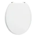 Cooke & Lewis Palmi White Bottom fix Standard close Toilet seat