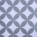 Halo Corded Grey & white Geometric Daylight Roller Blind (W)160cm (L)195cm