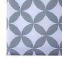 Halo Corded Grey & white Geometric Daylight Roller Blind (W)180cm (L)195cm